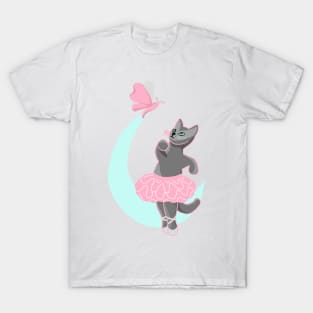 Ballerina cat and moth T-Shirt